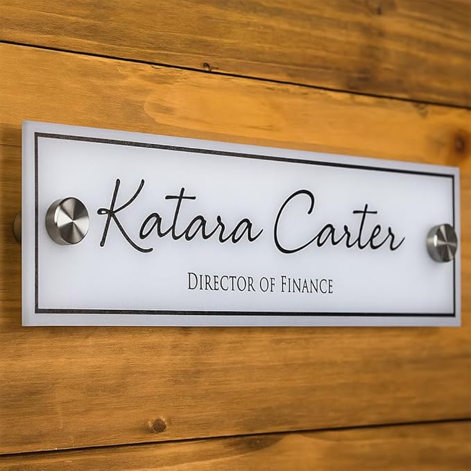 Personalized Office Door Sign, Custom Acrylic Name Plate - Image 4