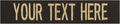 Custom Uniform Name Tapes Solid Colors. Dark Brown Fabric, 3.5 Inch Hook by NORTHERNSAFARI