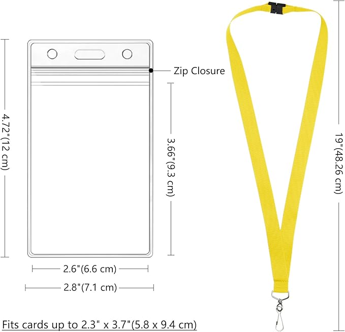 24-Pack Yellow Breakaway Lanyards - Image 3