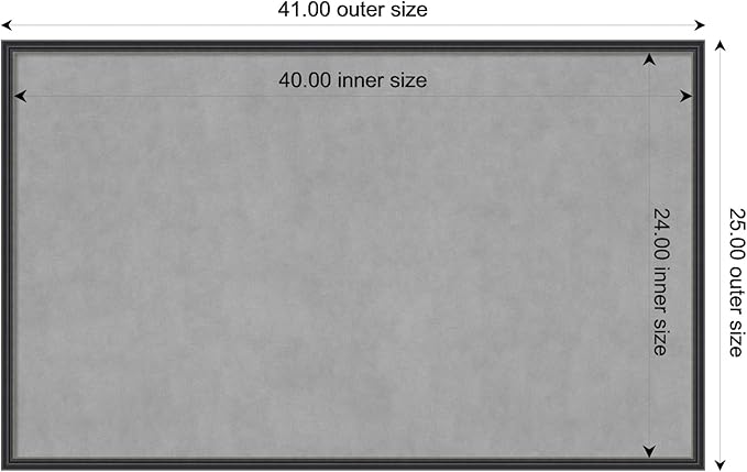 Amanti Art Black Framed Magnetic Board 25x41 Large Vision Board - Image 3