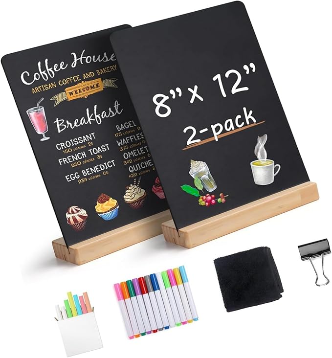 Double-Sided 8x12Inch Chalkboard by Unknown