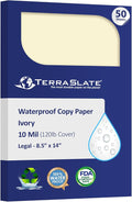 TerraSlate Waterproof Paper, Rip-Proof Colored Paper, 50 Sheets, 10 Mil by TerraSlate