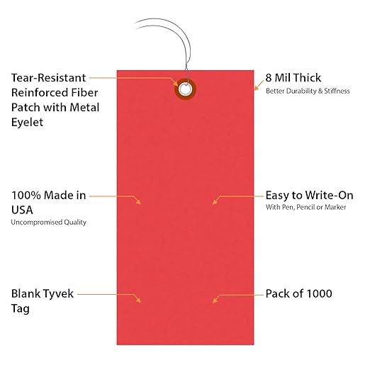 SmartSign Red Tyvek Shipping Tags - Image 5