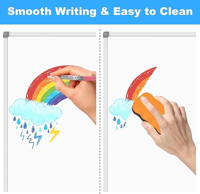 Lockways Dry Erase Board 60 x 40 Inch, Large Magnetic White Board Pack of 2 - Image 3