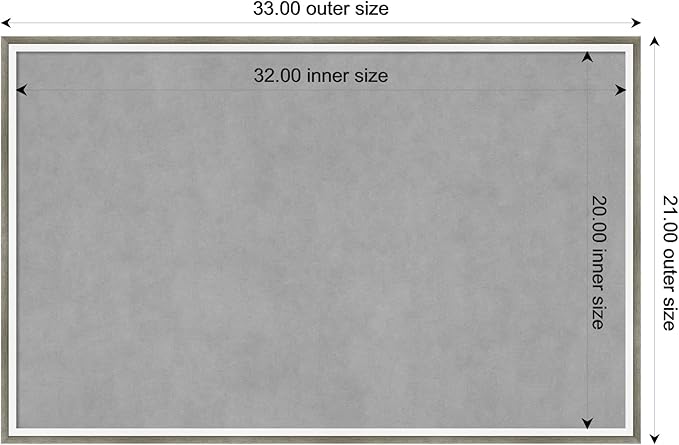 Amanti Art Silver Framed Magnetic Board 21x33 Large Vision Board - Image 4