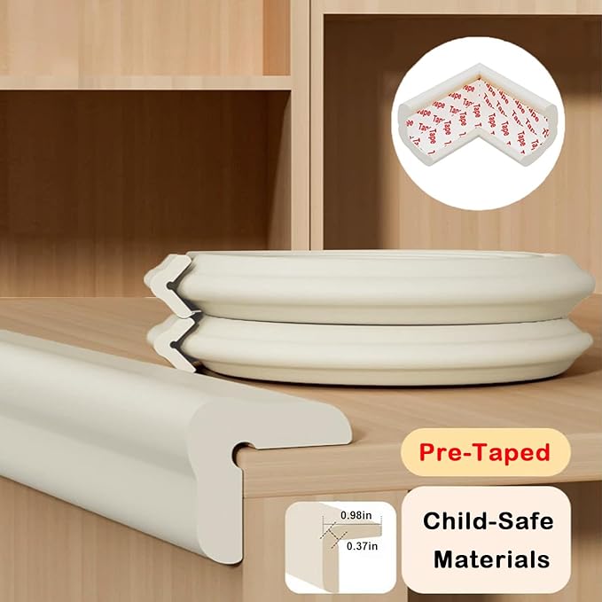 Baby Proof Corners and Edges Protector 20ft Edge+8 Corner Guard, Fireplace Baby - Image 3