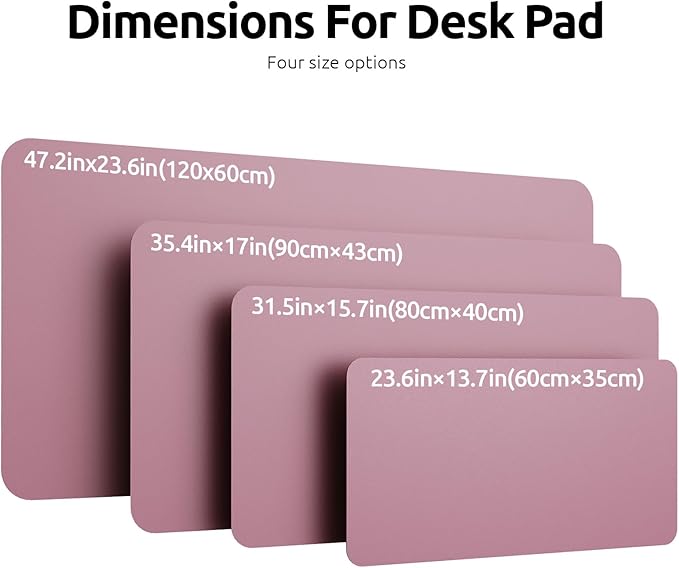 YSAGi Leather Desk Protector, Office Mat, Large Mouse Mat, Non-Slip PU Leather - Image 4