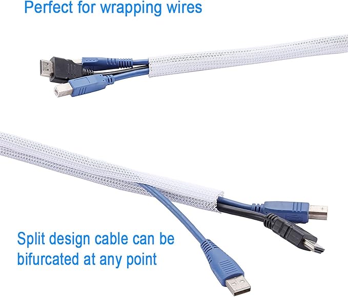 QCSIW 1/4" x50ft Split Sleeve Cable Organizer - Image 5