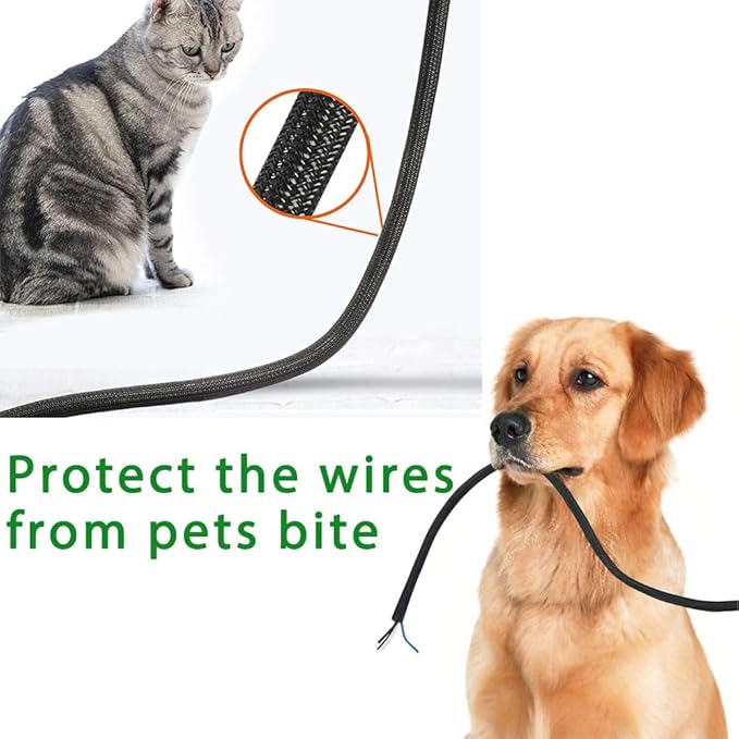 QCSIW 25ft – 1" Split Braided Cable Sleeve – Self-Wrapping Wire Loom Cord - Image 4