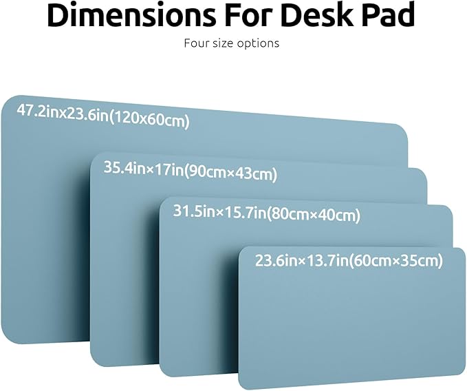 YSAGi Leather Desk Protector, Office Mat, Large Mouse Mat, Non-Slip PU Leather - Image 4