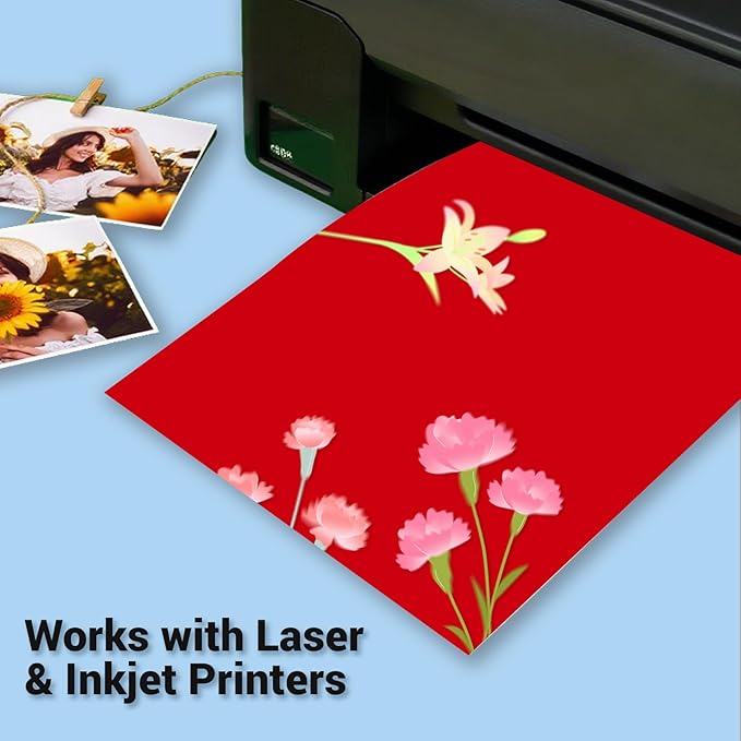 Cardstock 8.5 x 11, Thick Printer Paper 75 lb/200 gsm, 40 Sheets Card Stock Red - Image 5