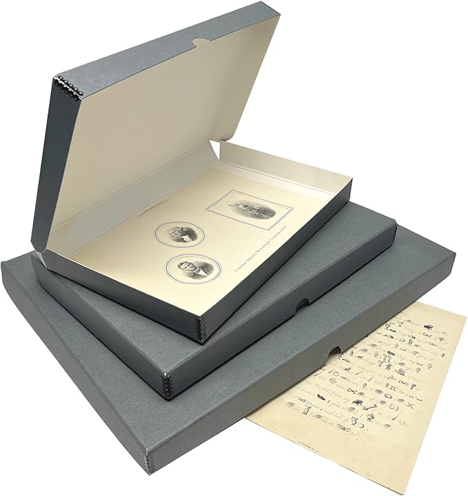 Lineco, 9x12 Gray Clamshell Archival Folio Storage Box, 1.75 Depth, - Image 8