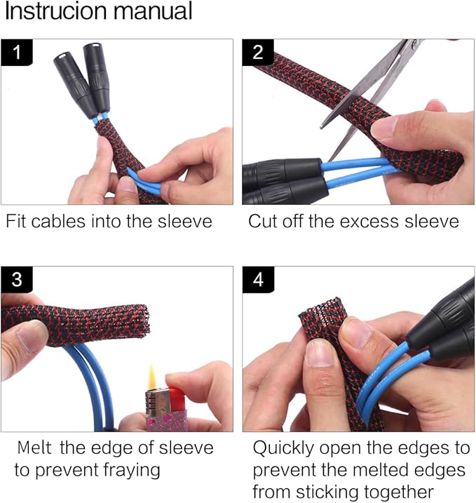 Alex Tech 25ft - 3/8 inch Cord Protector Wire Loom Tubing Cable Sleeve Split - Image 6