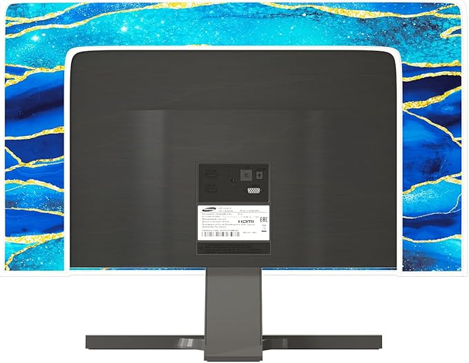 Baocicco Royal Blue Marble Waterproof TV Cover 65 Inch Creative Design Monitor - Image 5
