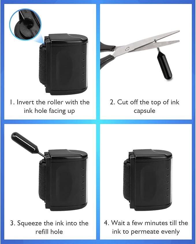 Identity Theft Protection Roller Stamp, 1 Refill Ink - Image 8