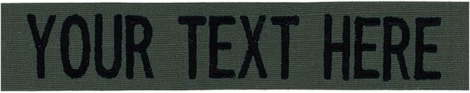 Custom Uniform Name Tapes Solid Colors. Olive Drab Ripstop, 5 Inch Hook Fastener by NORTHERNSAFARI