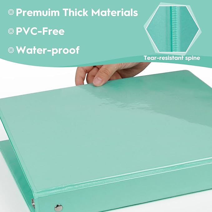 CIXILDTS 1-Inch Binder, Standard 3 Ring Binder Fit Letter Size Paper, - Image 3