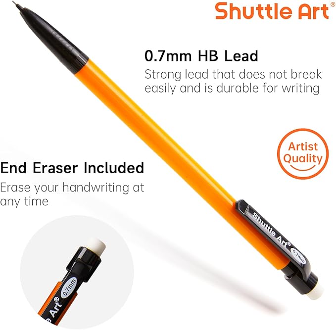 Shuttle Art Mechanical Pencils, 360 Pack Bulk Mechanical Pencils 0.7mm Medium - Image 3