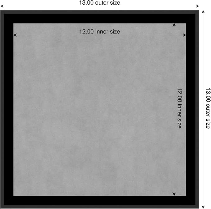 Amanti Art Black Framed Magnetic Board 13x13 X-Small Vision Board - Image 2
