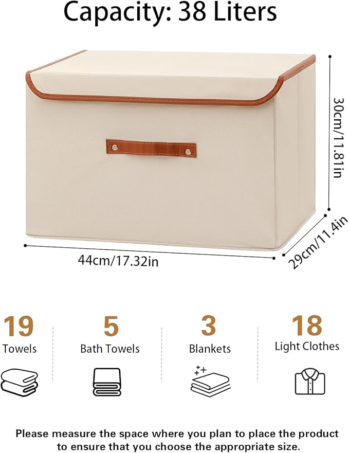 Tuza 4 Pack Large Fabric Storage Bins - Image 2