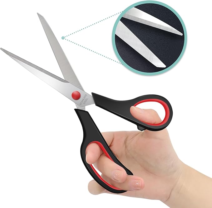 Xnluothsk 18 Packs 8" Sewing Craft Scissors Bulk, Stainless Steel Shears - Image 4