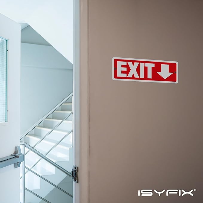 iSYFIX Exit Signs 12 Pack 12x4 Inch - Image 4