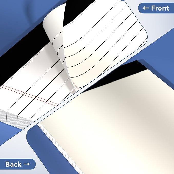 8 Pack Note Pads 5 x 8 Inch Small Legal Pads 5 x 8 White Notepad 5 x 8 - Image 5