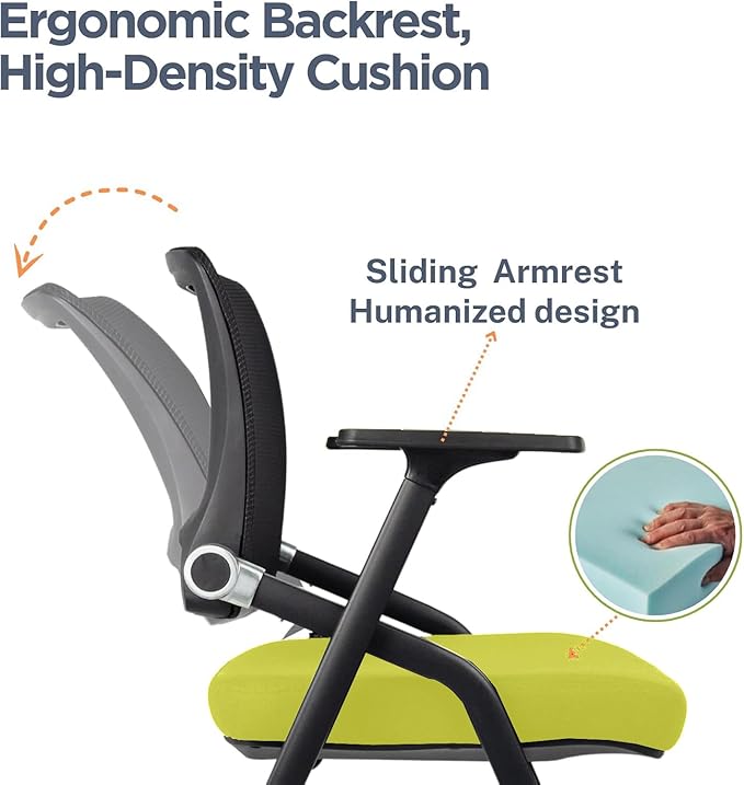 SLKJChr 2 Pack Foldable Office Chairs - Image 4