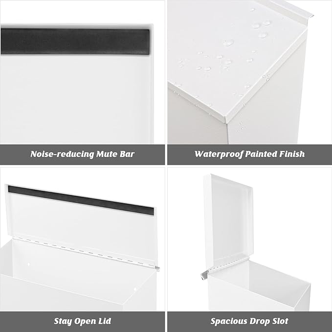 KYODOLED Wall-Mount Mailbox, Large Capacity Mail Box, Galvanized Steel - Image 5