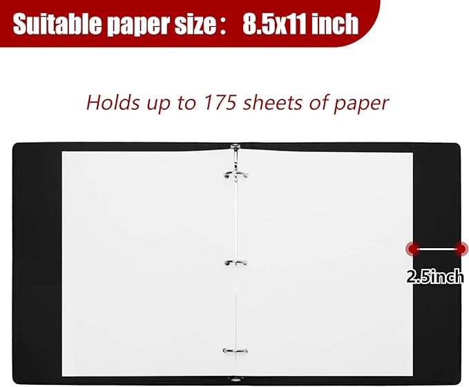 Vienrose 3 Ring Binder 1 Inch Round Rings - Image 3