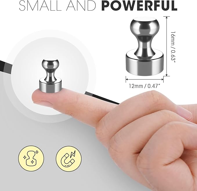 Grtard 60 Pack Magnetic Push Pins, Fridge Magnets - Image 2