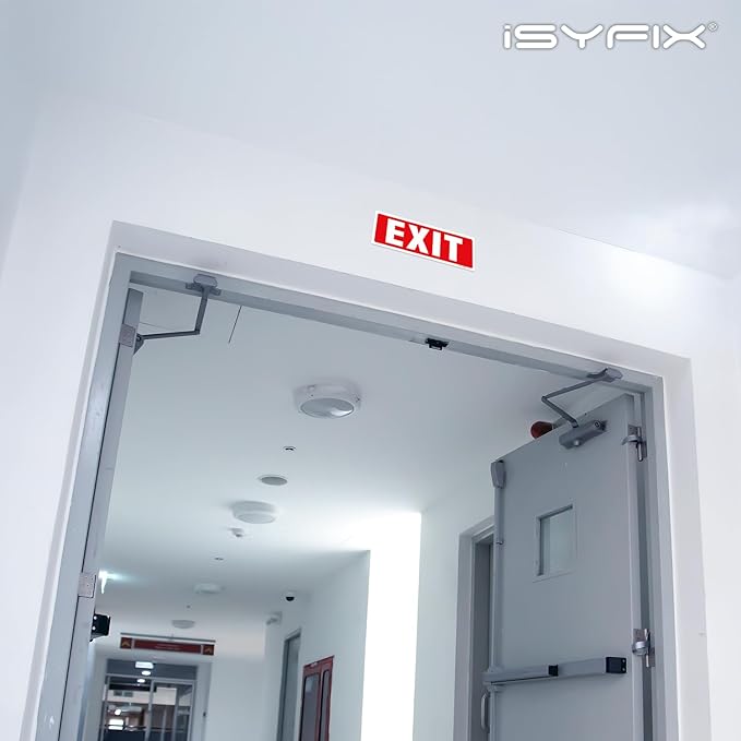 iSYFIX Exit Signs Stickers – 6 Pack 12x4 Inch – Premium Self-Adhesive Vinyl - Image 7