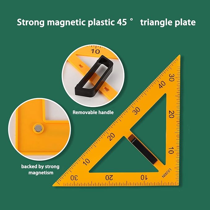 Magnetic Geometry Tool, School Supplies Protractor Compass Set, Teacher Board - Image 3