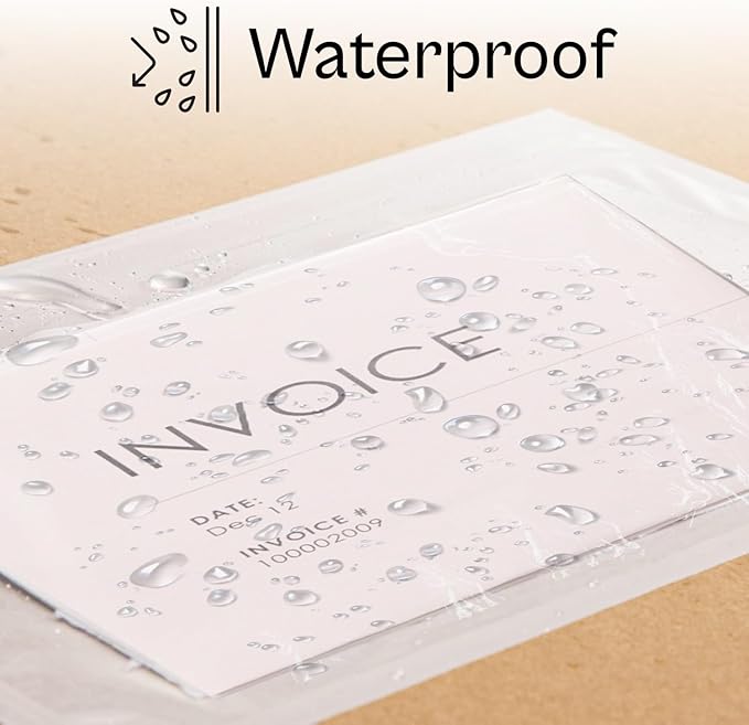 PSBM 1000 PCS 5.5 x 10 Inch Clear Blank Packing List Envelopes, Shipping - Image 5