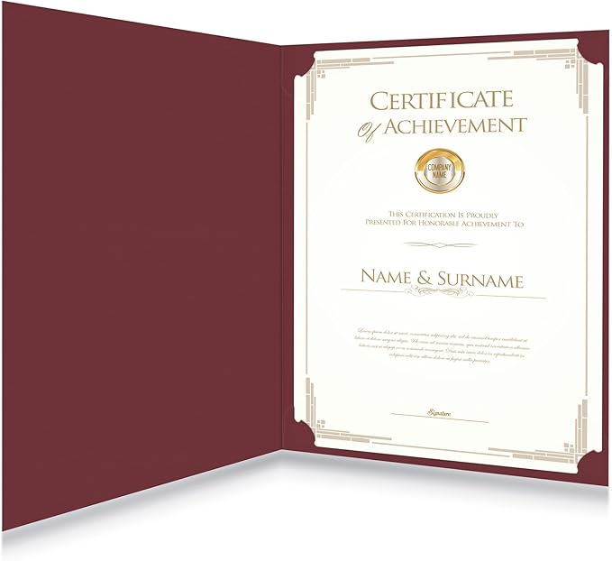 HAUTOCO 10 Packs Certificate Holders, Burgundy Diploma Holders, Document Award - Image 7