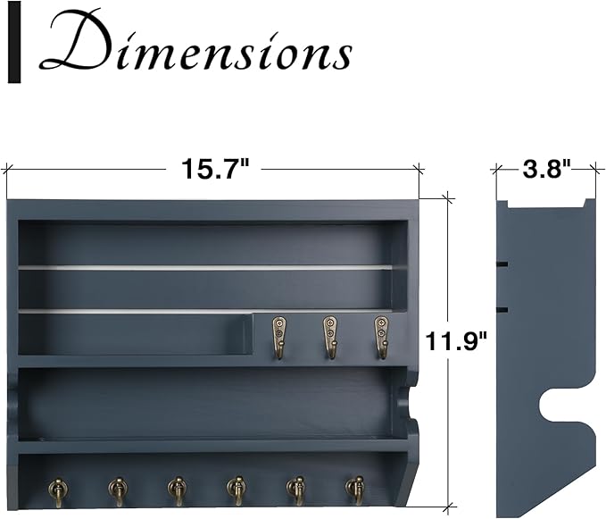 Mutsault Key Holder for Wall, Mail Organizer Wall Mounted - Image 3