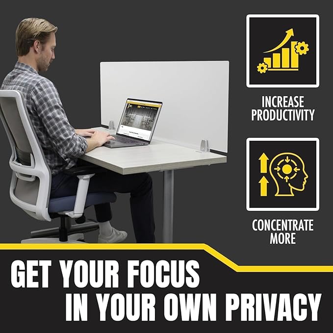OBEX Frosted Acrylic Desk Mounted Privacy Panel - Image 5