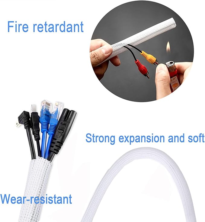 Pet Proof Split Cable Sleeve Organizer - Image 6