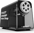 AFMAT Electric Pencil Sharpener Heavy Duty, 6 Holes, Auto Stop Pencil Sharpeners by AFMAT