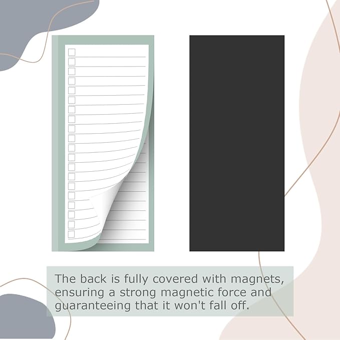8 Pack Magnetic Notepads for Refrigerator, 30 Sheets Each, & Shopping - Image 3