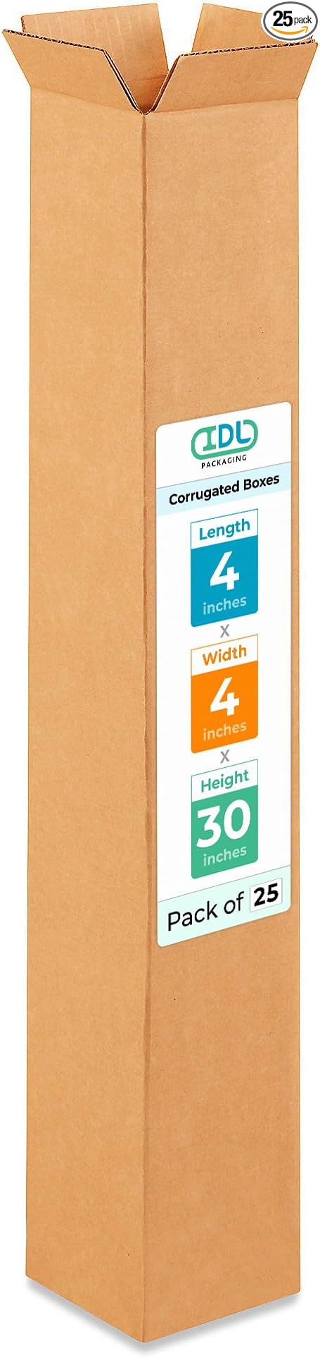 Tall Moving & Shipping Boxes 4"L x 4"W x 30"H by IDLPackaging