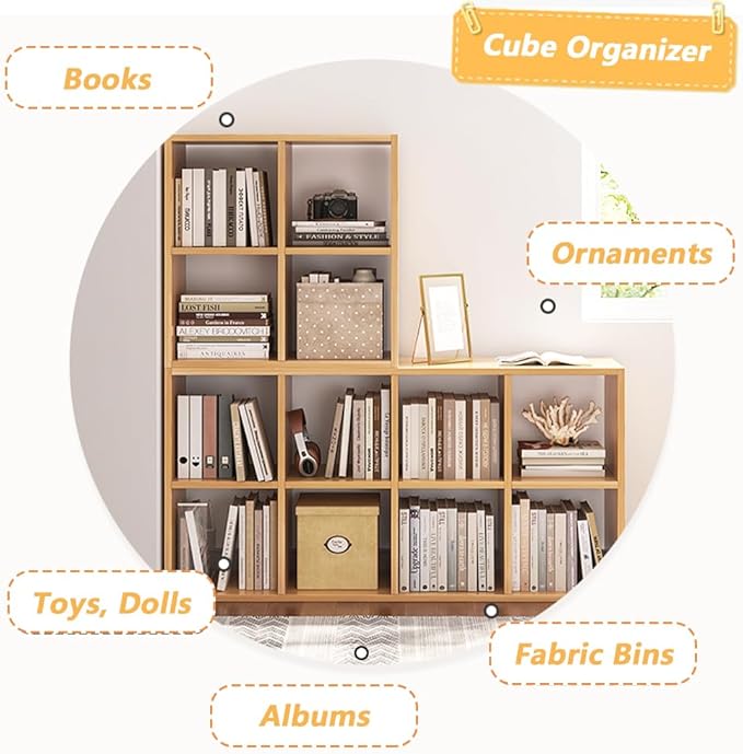 NELYE 6 Cube Organizer Bookcase - Image 4