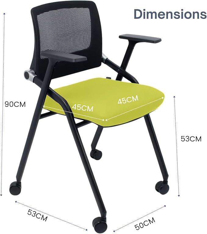 SLKJChr 4 Pack Foldable Office Chairs - Image 3