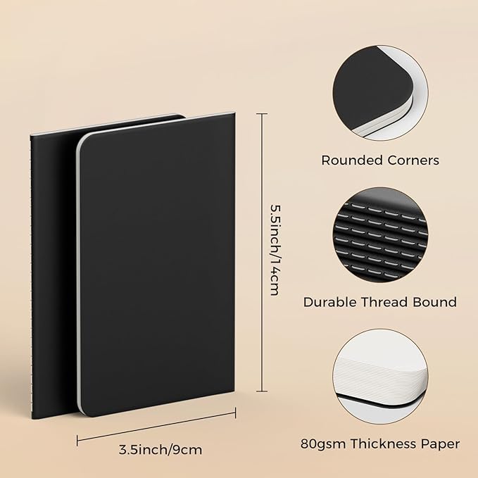 XYark Blank Pocket Notebooks, 20 Pack Small Notebook Bulk, 3.5x5.5 inch - Image 6