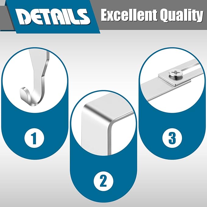 Amylove 4 Pcs Adjustable Cubicle Hanger Universal Partition Metal Cubicle Hooks - Image 4