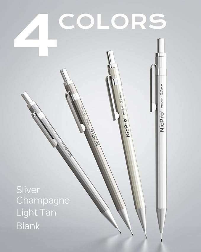 Nicpro 4 Pack Mechanical Pencil 0.7mm - Image 7