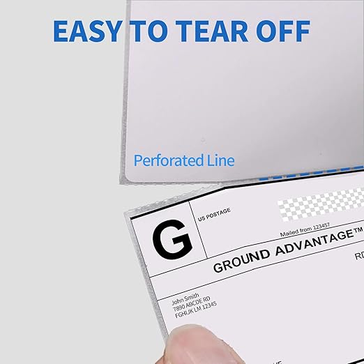 4"×6" Direct Thermal Shipping Label, Fanfold Thermal Label 2000 Packs Permanent - Image 4