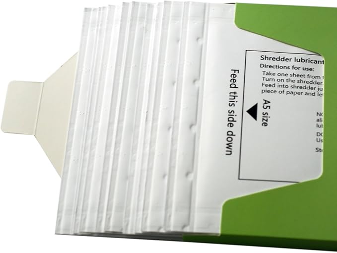Ansoon Paper Shredder Lubricant Lubricating Sheets, Paper Shredder Oil - Image 6