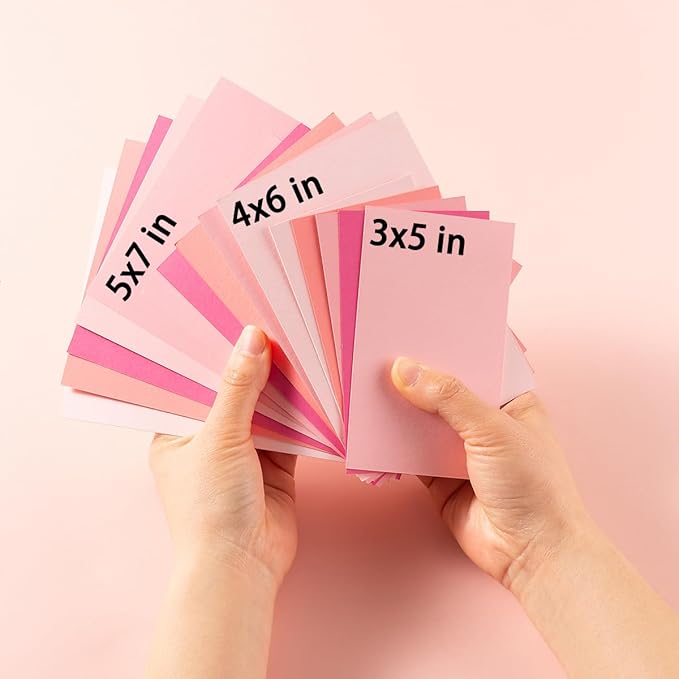 50 Sheets 3x5 Small Colored Cardstock Paper 5 Colors Blank Flash Cards - Image 2