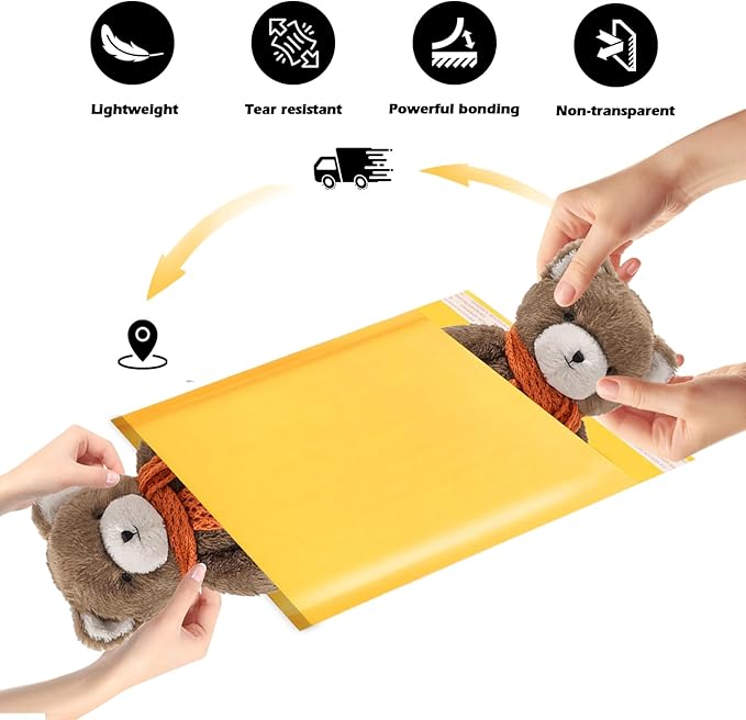 Ctarsthome 52Pack Yellow 6x10inch Kraft Bubble Mailers Small Business Mailing - Image 6
